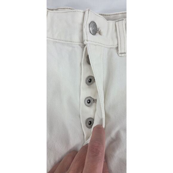 NWT Madewell The Darted Barrel-Leg Jean Cream Size 28 Retail $138 - Picture 7 of 8